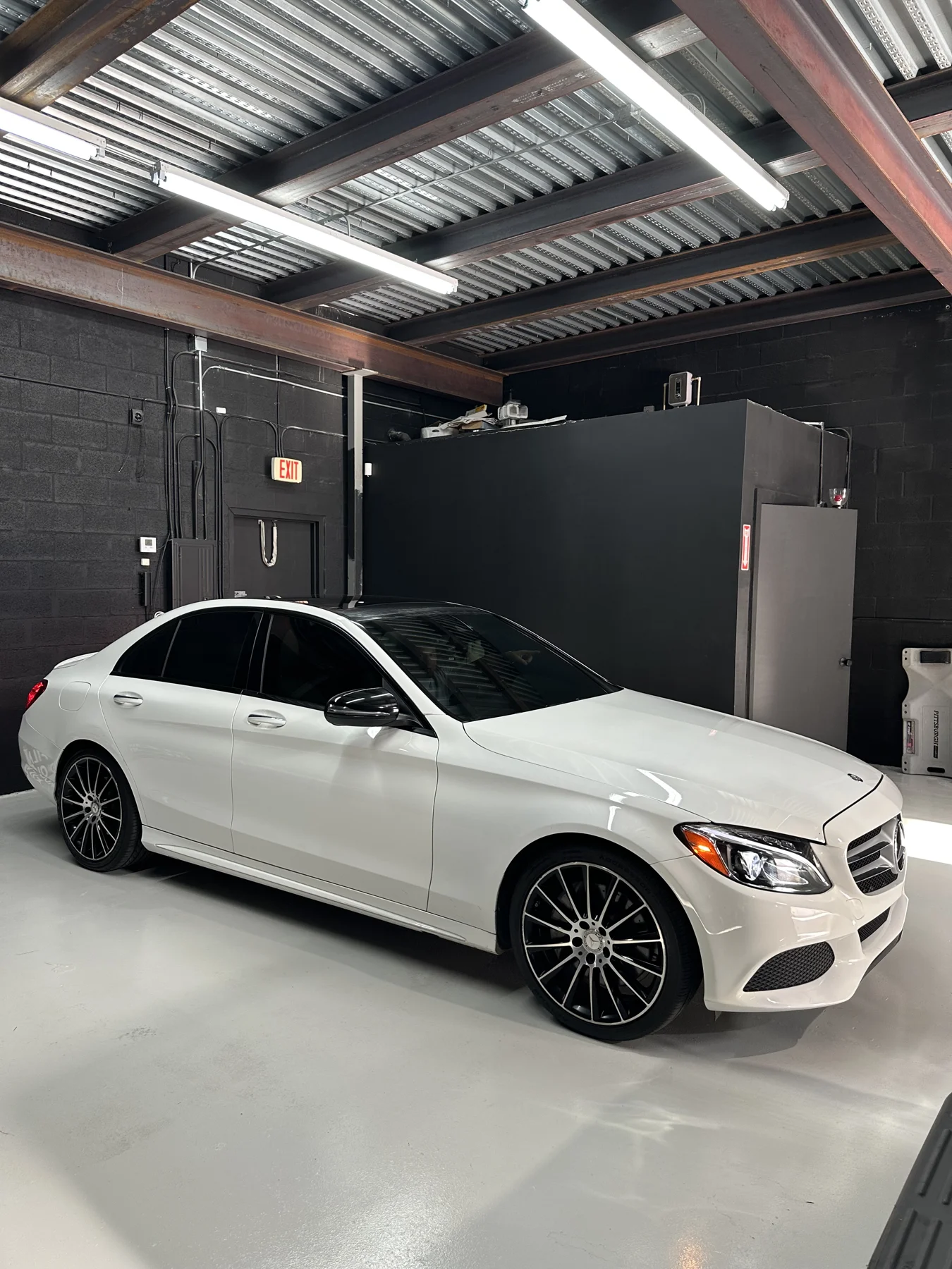 Tinted Mercedes-Benz at the Dillux shop